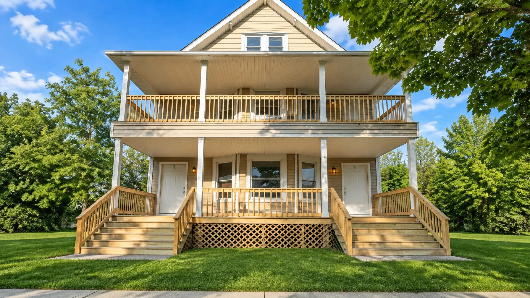 A Place For You Sober Living residence with two covered porches and front stairs